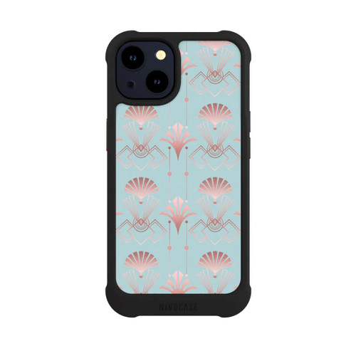 Apple iPhone 14 NIVOmax Art Deco Rose Gold Elegance Blue