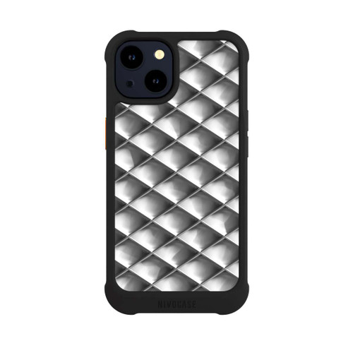 Apple iPhone 14 NIVOmax Glamour Silver Squares