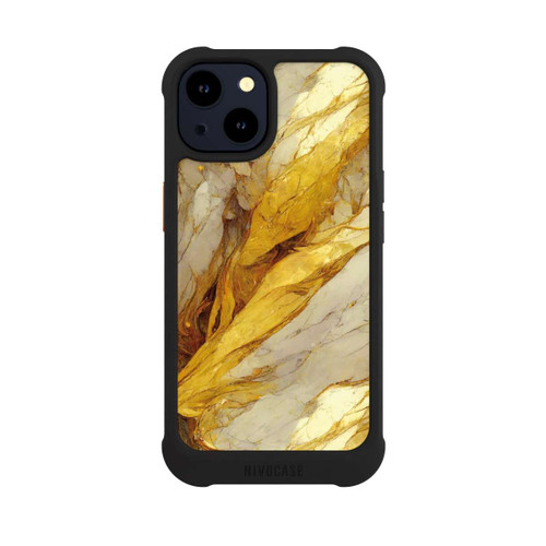Apple iPhone 14 NIVOmax Weiße Marmor-Golddruckschichten