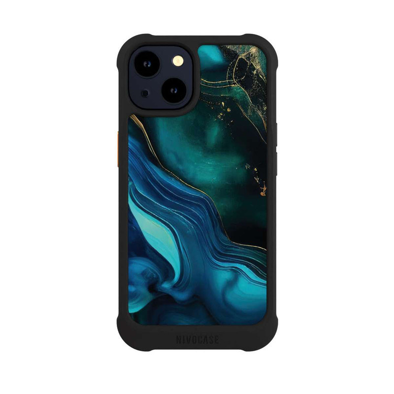 iPhone 14 NIVOmax Encre bleue et dorée
