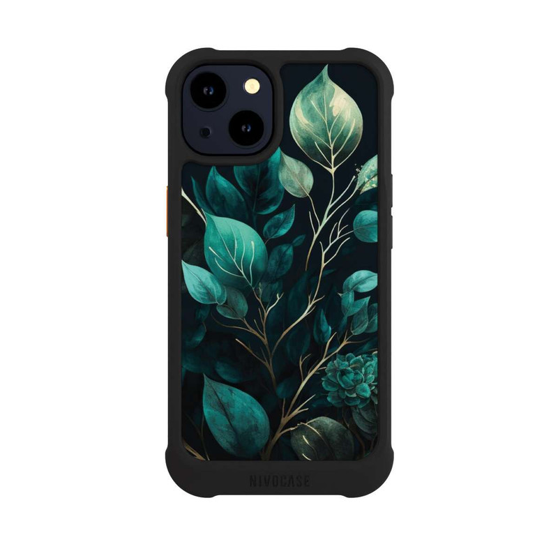 iPhone 14 NIVOmax Eukalyptus dunkler Hintergrund