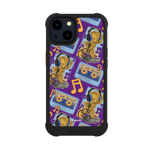 Apple iPhone 14 NIVOmax Groot Comic Headphones Guardians of the Galaxy