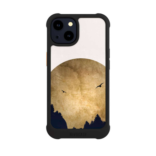 Apple iPhone 14 NIVOmax Zwei Vögel vor Mond