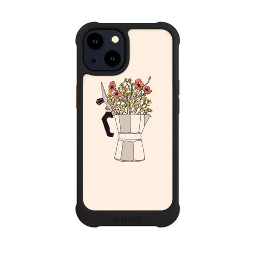 Apple iPhone 14 NIVOmax Moka Blumen