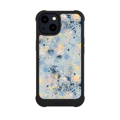 Apple iPhone 14 NIVOmax Tintentropfen Staub Textur Blau