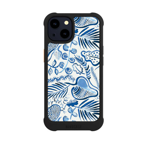 Apple iPhone 14 NIVOmax Tropical Forest Leaves Blue