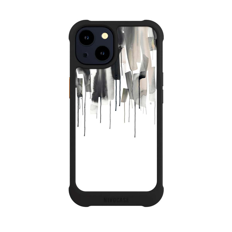 iPhone 14 NIVOmax Watery Stripes Japandi Black