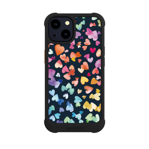Apple iPhone 14 NIVOmax Valentinstag Herzen Schwarz