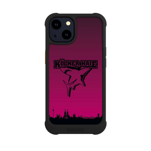 Apple iPhone 14 NIVOmax Kölner Haie Skyline Pink
