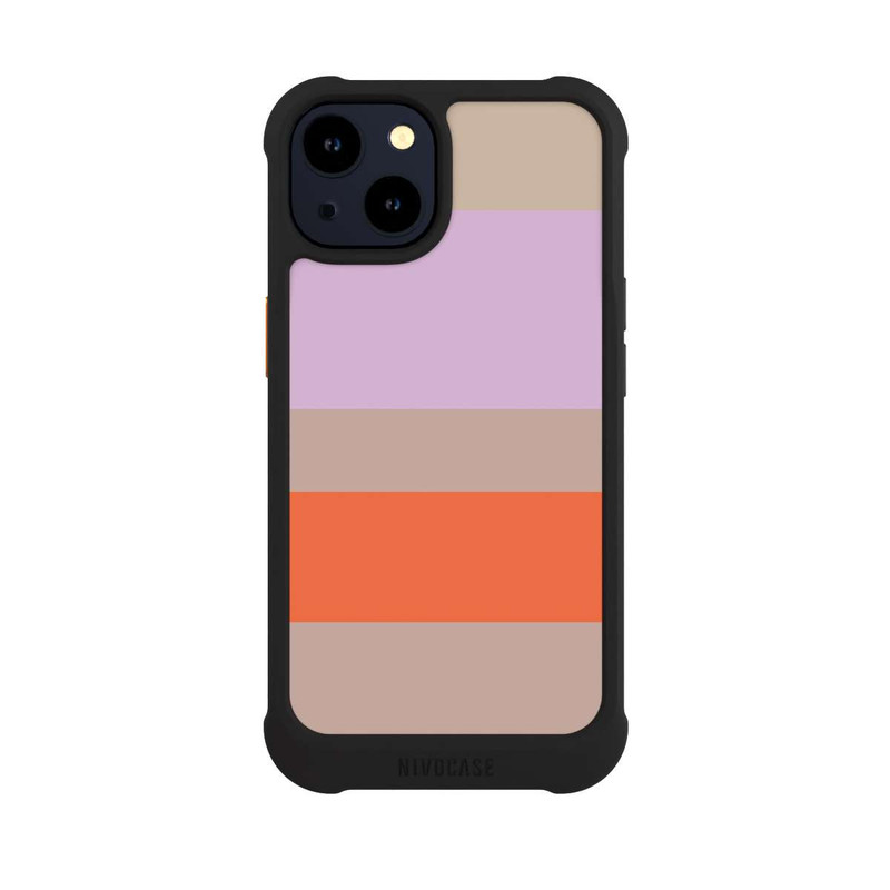 iPhone 14 NIVOmax Moca Lila Orange Stripes