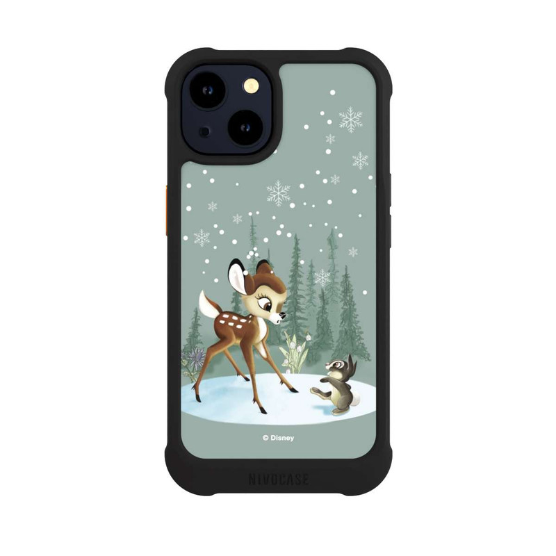 iPhone 14 NIVOmax Bambi et Panpan Monde Hivernal