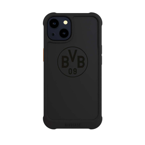 Apple iPhone 14 NIVOmax BVB Logo Schwarz Transparent