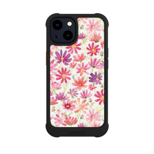 Apple iPhone 14 NIVOmax Boho Cosmos Flowers Purple