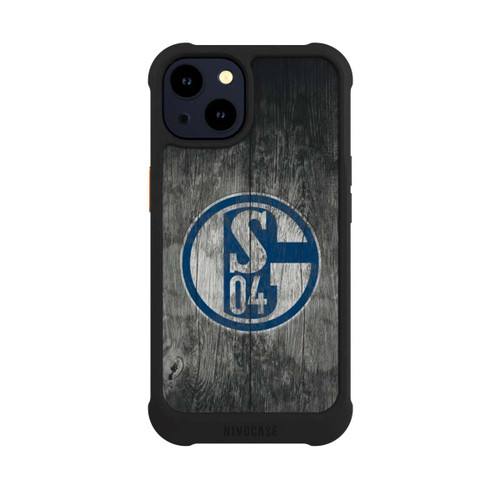 Apple iPhone 14 NIVOmax Schalke 04 Holz Look