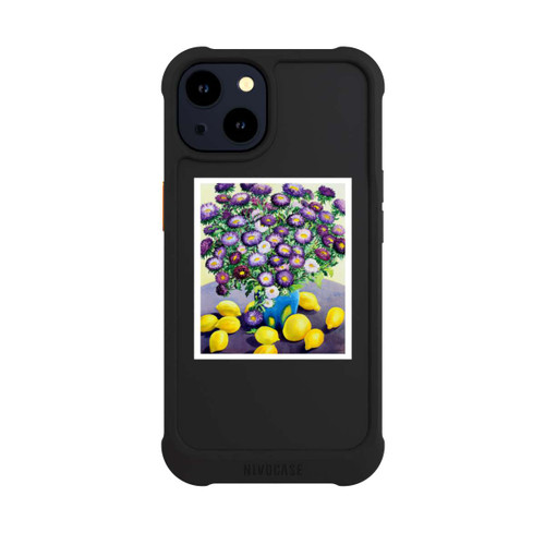 Apple iPhone 14 NIVOmax Purple Asters and Lemons by Christopher Ryland