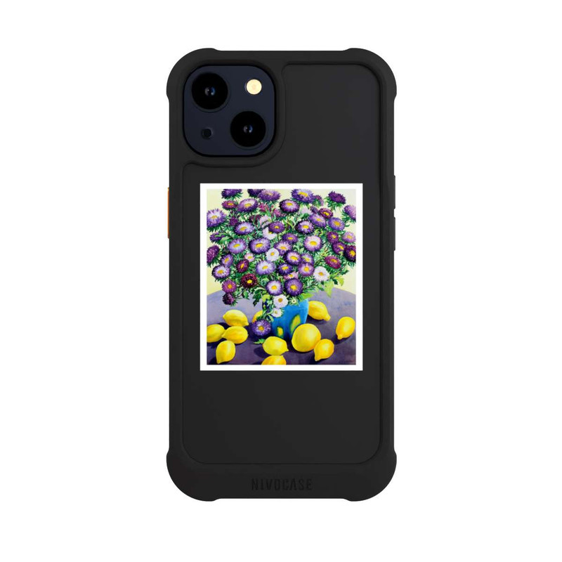 iPhone 14 NIVOmax Purple Asters and Lemons by Christopher Ryland