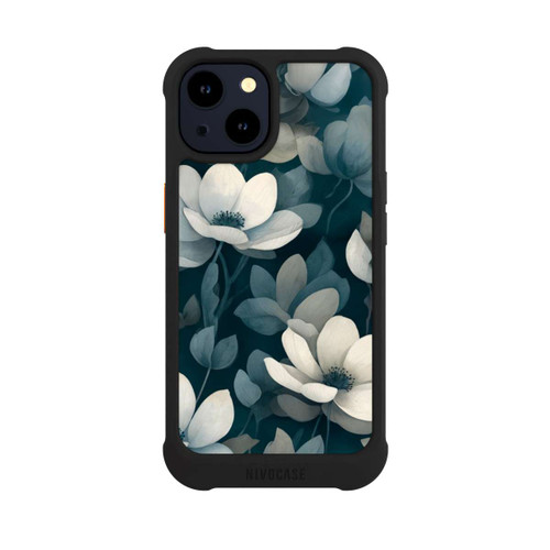 Apple iPhone 14 NIVOmax Negative Flower Petrol White with AI