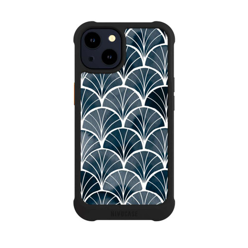 Apple iPhone 14 NIVOmax Botanische Brise Art Deco Grau