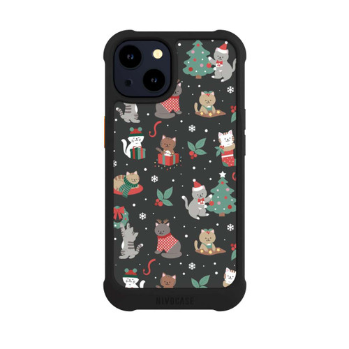 Apple iPhone 14 NIVOmax Weihnachtliche Kätzchen