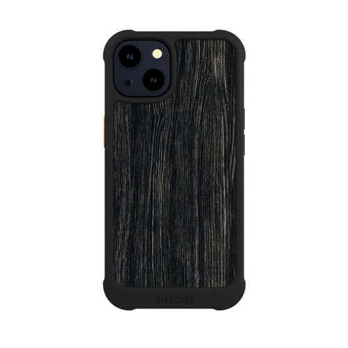 Apple iPhone 14 NIVOmax Dunkle Holzstruktur