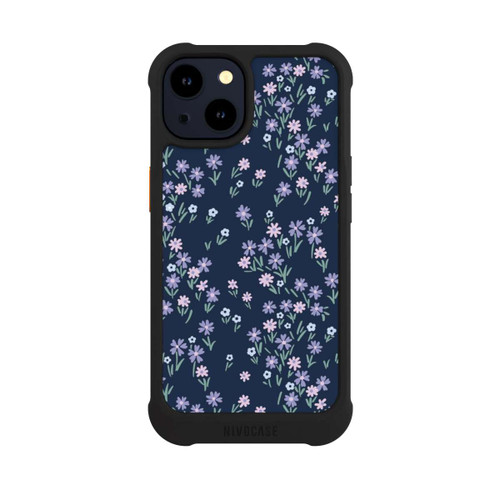 Apple iPhone 14 NIVOmax Dark Blue Floral Theme