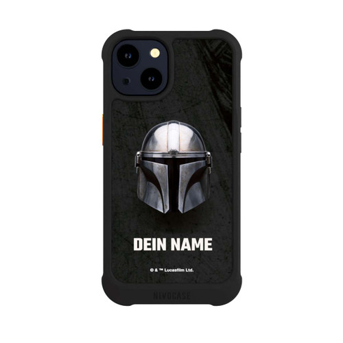 Apple iPhone 14 NIVOmax Star Wars Mandalorian Black Helmet personnalisable