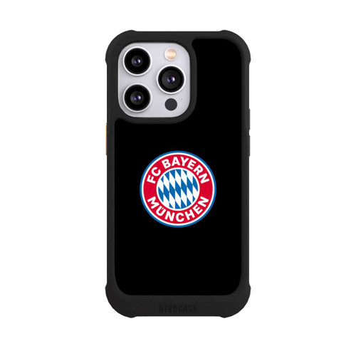 Apple iPhone 14 Pro NIVOmax Logo FCB sur fond noir