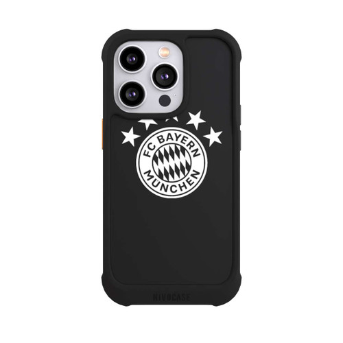 Apple iPhone 14 Pro NIVOmax Logo FCB Uni avec Étoiles - sans Fond