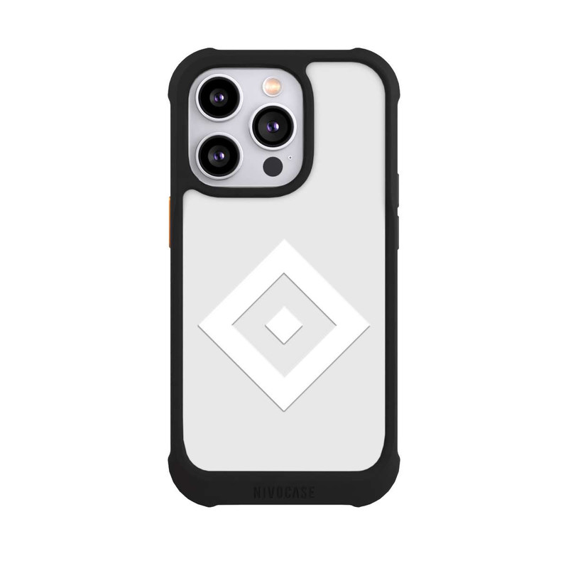 iPhone 14 Pro NIVOmax Rauten Logo auf HSV Grau
