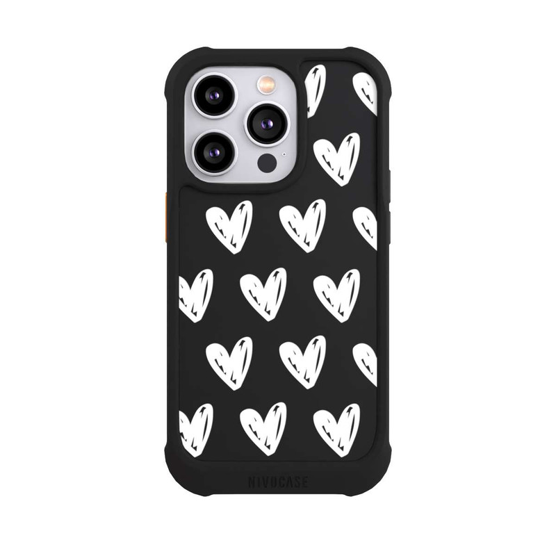 iPhone 14 Pro NIVOmax Herzen Weiß ohne Hintergrund