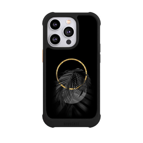 Apple iPhone 14 Pro NIVOmax tropische Blätter schwarz
