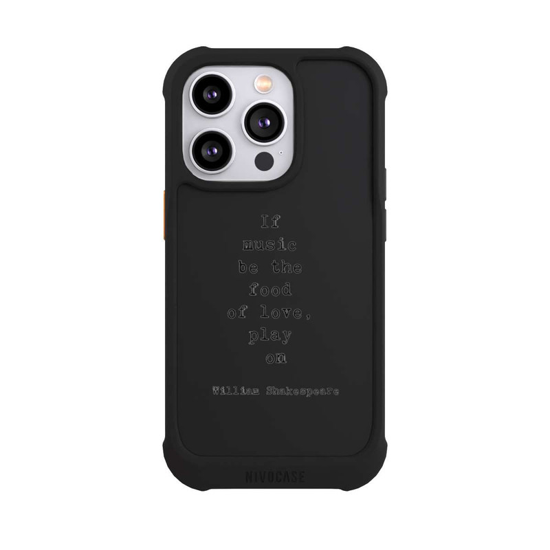 iPhone 14 Pro NIVOmax Shakespeare Music Food Transparent