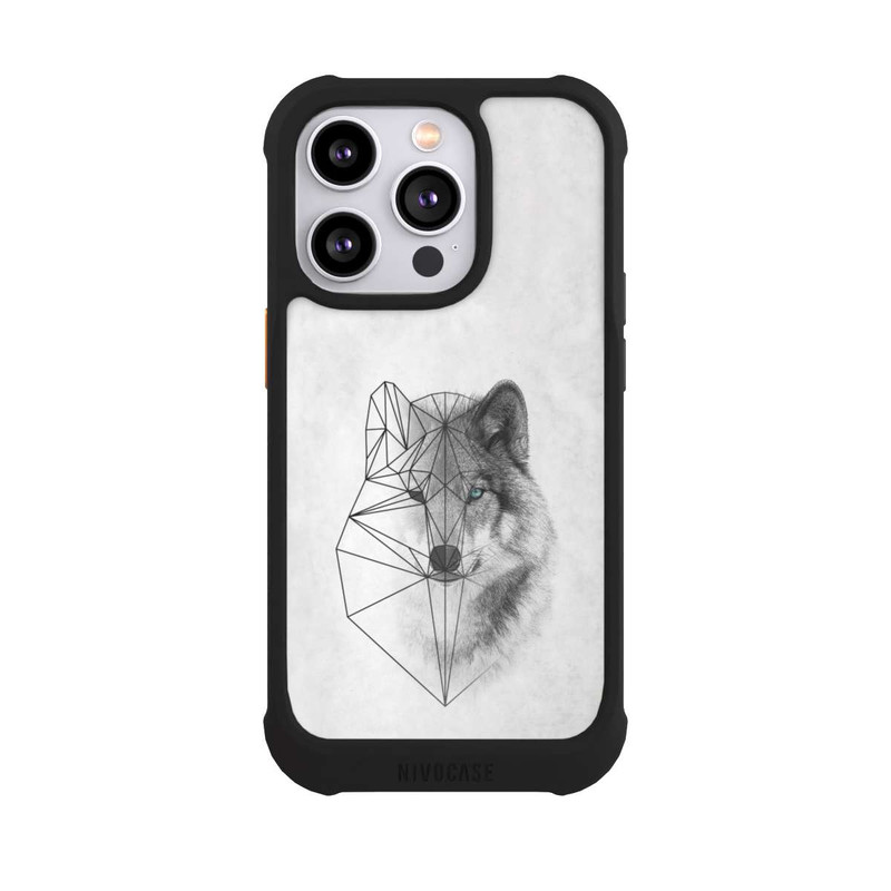iPhone 14 Pro NIVOmax Polygonaler Wolf