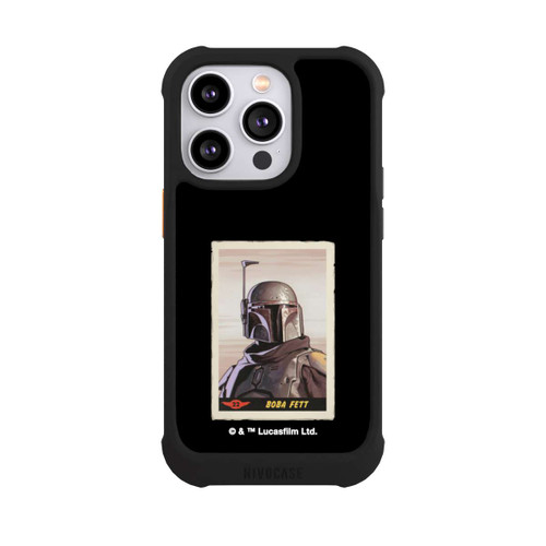 Apple iPhone 14 Pro NIVOmax Boba Fett Badges Schwarzer Hintergrund