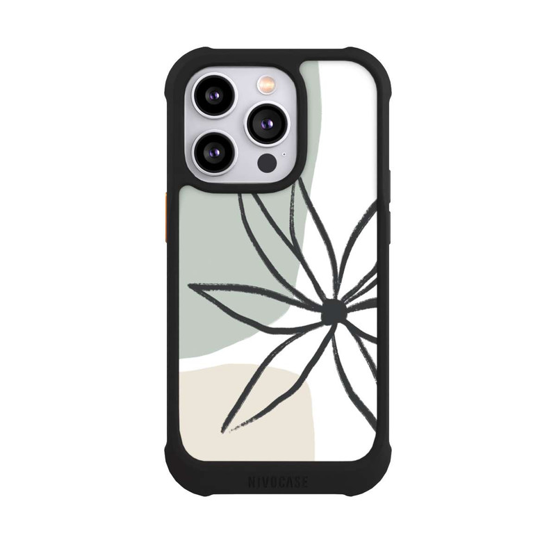 iPhone 14 Pro NIVOmax Blume Minze und Sahne
