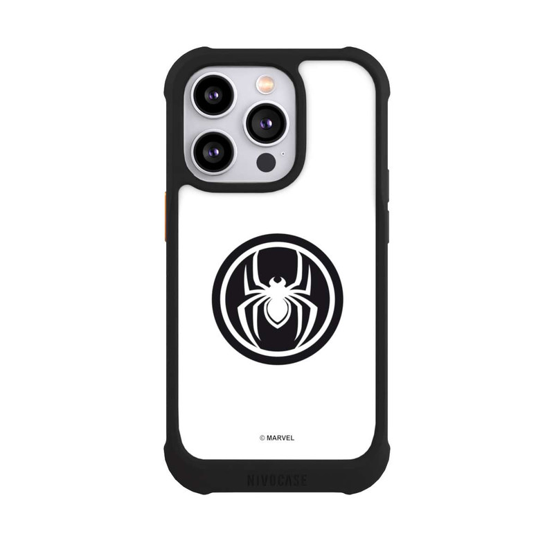 iPhone 14 Pro NIVOmax Spider-Man Logo White