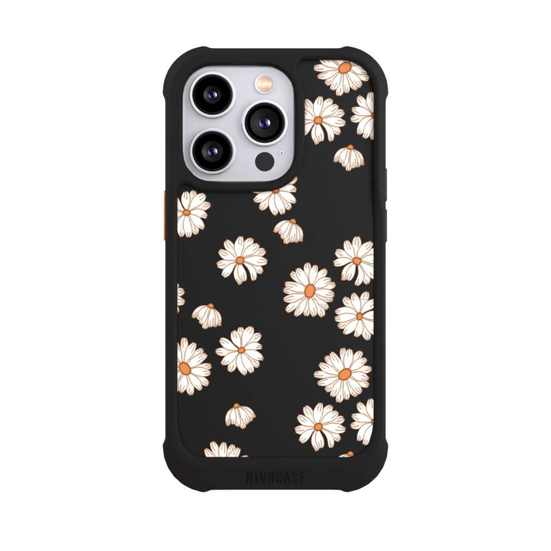 iPhone 14 Pro NIVOmax Flowerpower Wallpaper White