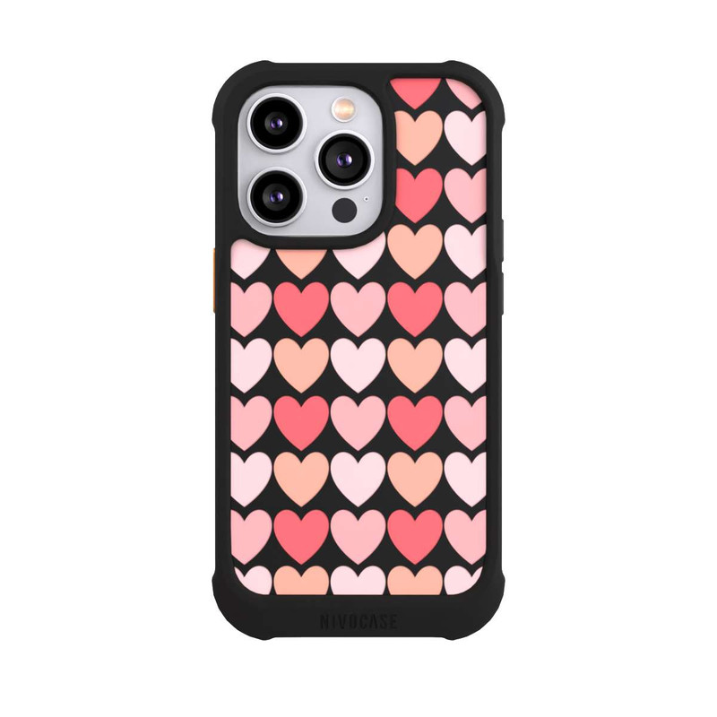 iPhone 14 Pro NIVOmax Rosa Schattenherzen