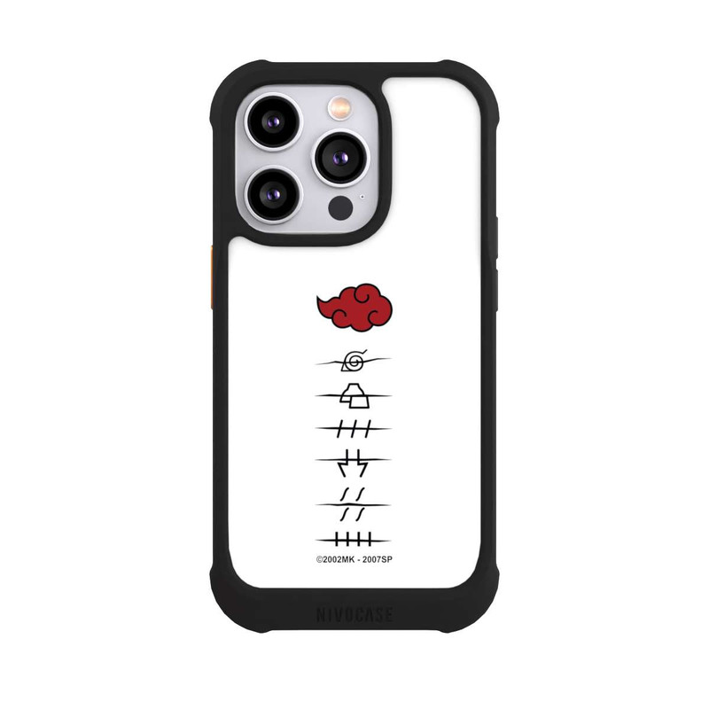 iPhone 14 Pro NIVOmax Akatsuki Mitgliedersymbole Weiß