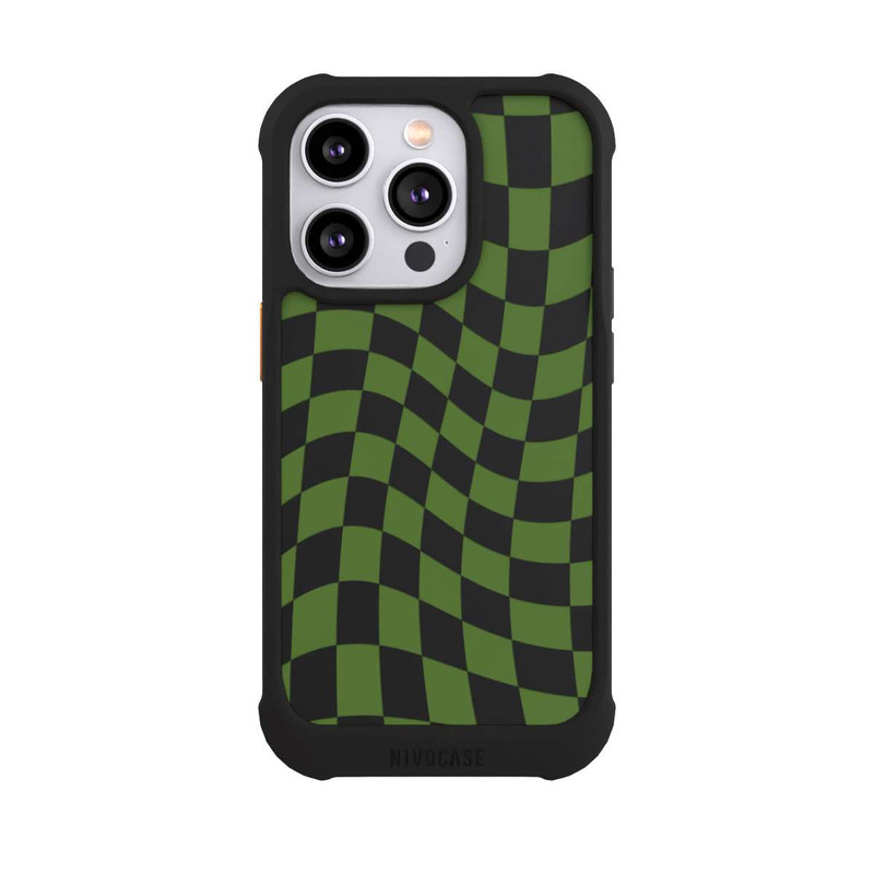 iPhone 14 Pro NIVOmax Karo Grün 2