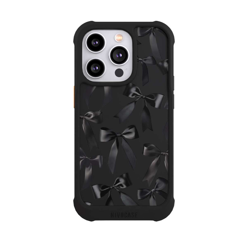 iPhone 14 Pro NIVOmax Schwarze Satinschleifen