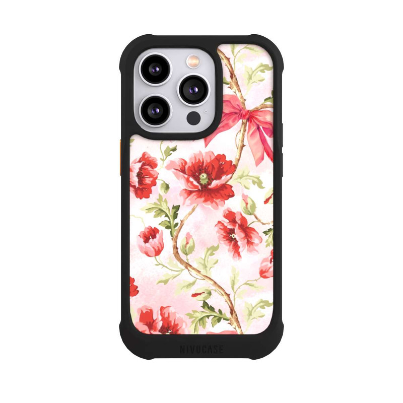iPhone 14 Pro NIVOmax Poppies Pattern Pink