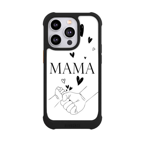 Apple iPhone 14 Pro NIVOmax Muttertag Line Art Hände Schwarz Weiß