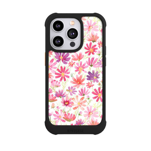 Apple iPhone 14 Pro NIVOmax Boho Cosmos Flowers Purple
