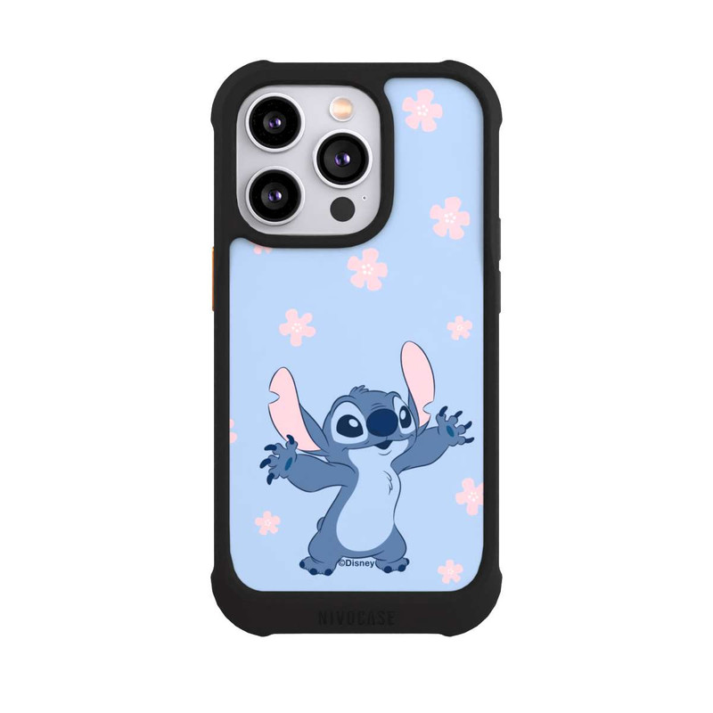 iPhone 14 Pro NIVOmax Stitch Pastel Flowers Blue