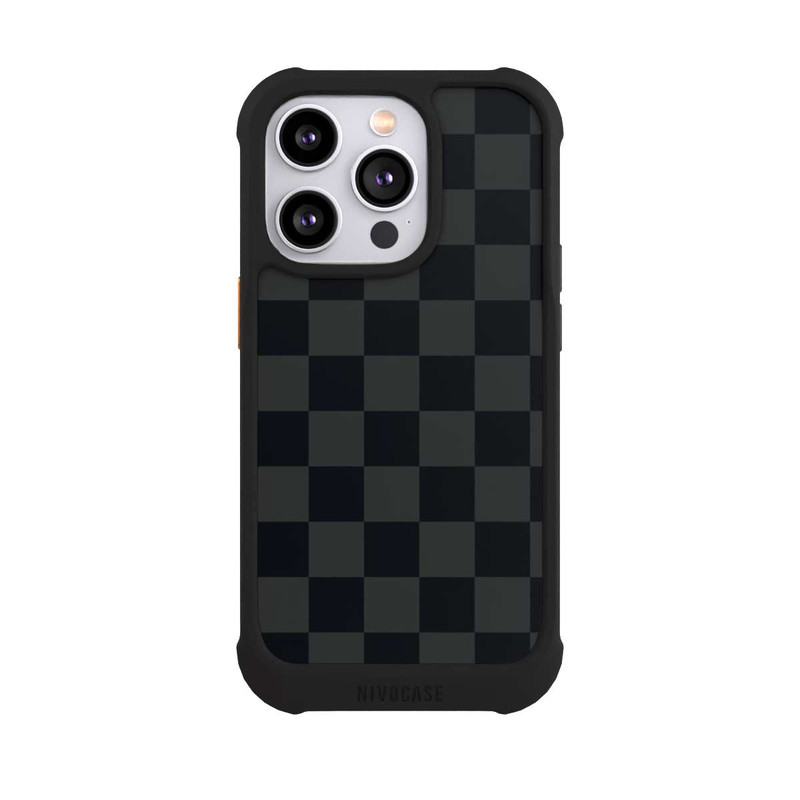 iPhone 14 Pro NIVOmax Schachbrett Schwarz