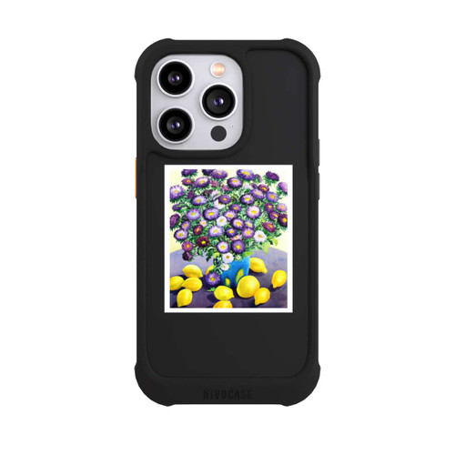 Apple iPhone 14 Pro NIVOmax Purple Asters and Lemons by Christopher Ryland