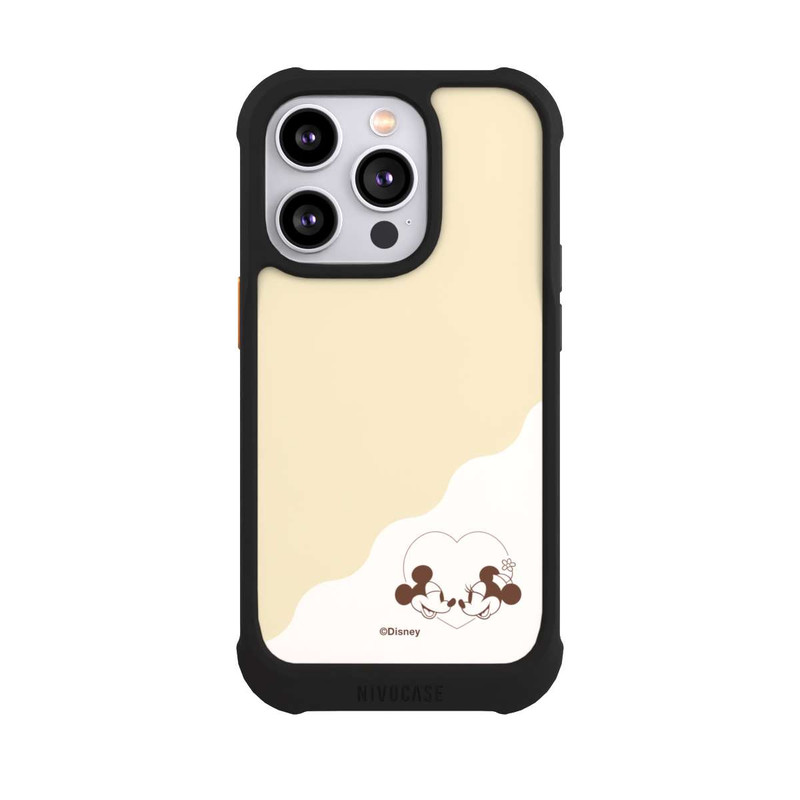 iPhone 14 Pro NIVOmax Mickey and Minnie Love Heart Beige