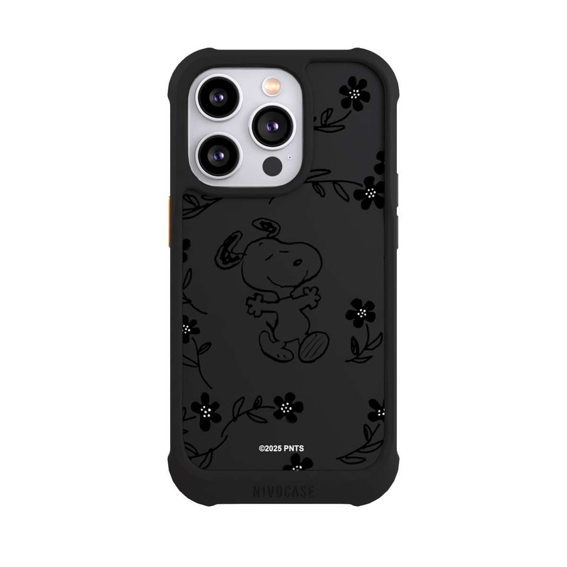 iPhone 14 Pro NIVOmax Snoopy und Flowers Transparent