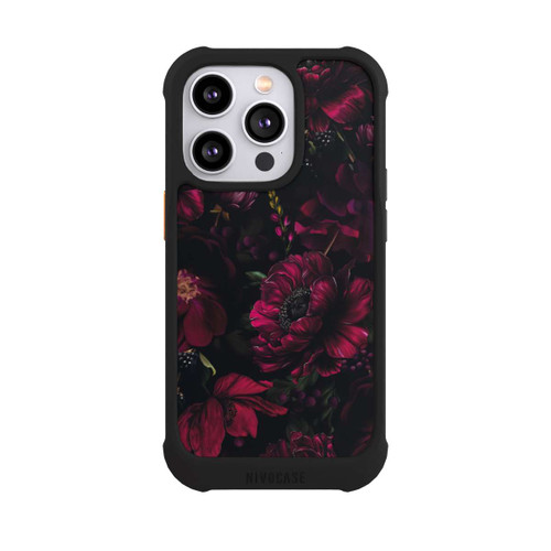 Apple iPhone 14 Pro NIVOmax Dunkle Rote Blumen Liebe